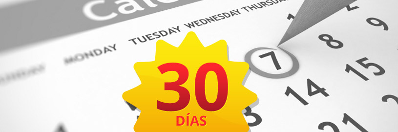 30 días de garantía