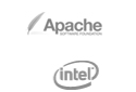 Logos Apache e Intel