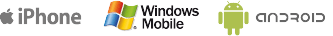 Logos iPhone, Windows Mobile y android