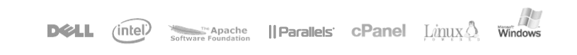 Logotipos de empresas relacionadas con los productos servidores dedicados y vps de Hostalia